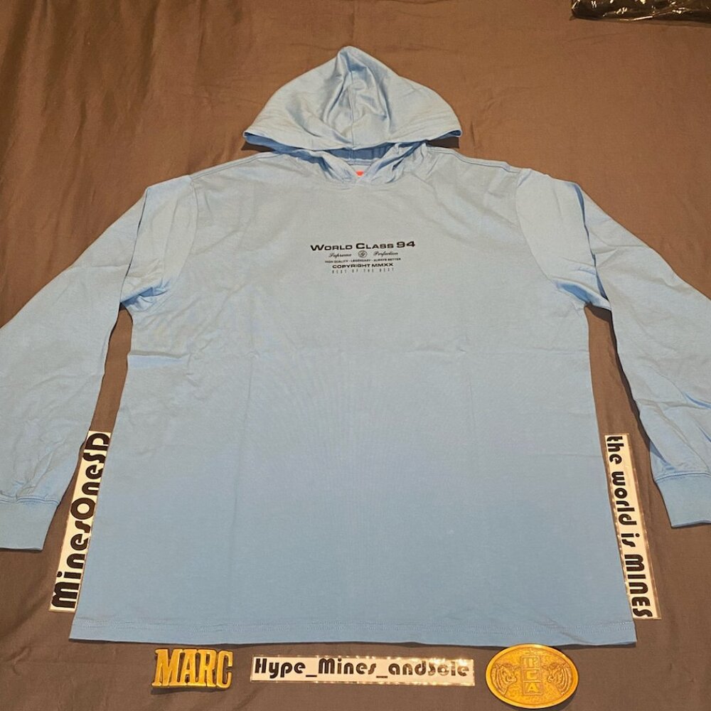 NWT Supreme Best of the Best Hooded L/S Top - Slate - L